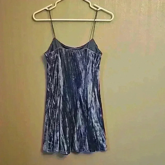 Wild Fable | Blue Velvet Mini Dress | size XS - Picture 2 of 10